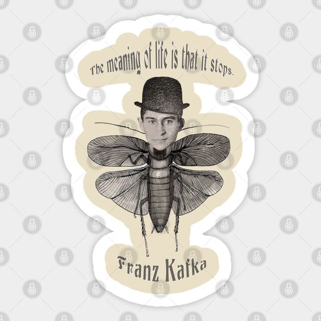 Franz Kafka Sticker by LanaBanana